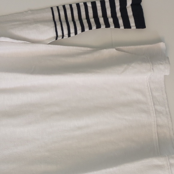 Vince Lightweight 100%cotton Preppy Minimalist Pullover Sweater Coastal Nautical - Picture 3 of 8